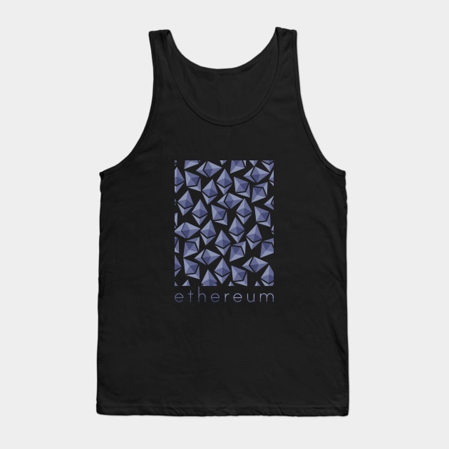 Ethereum (ETH) Logo HODL Pattern Tank Top by LunarLanding